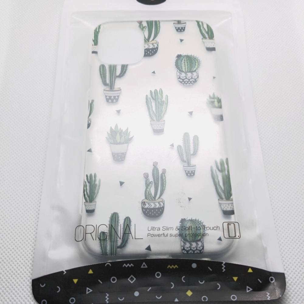 IPhone 11 Case // Transparent Cactus print